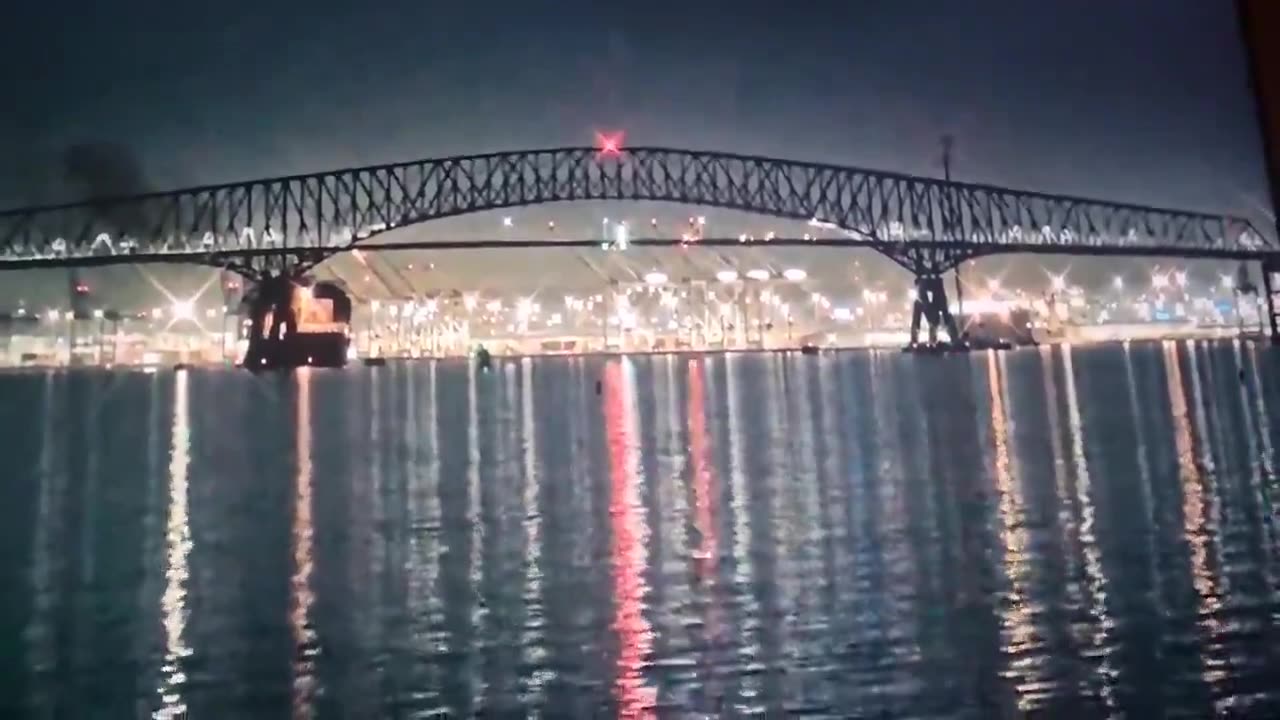 Maryland, US, a bridge collapsed after a ship crashed into it.