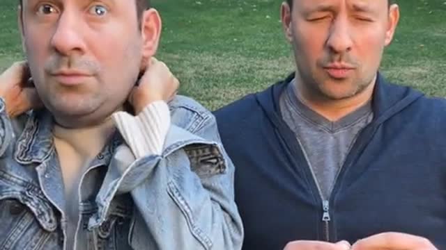 She copied his face!!