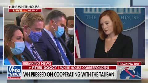 Peter Doocy presses Psaki on getting Americans out of Afghanistan