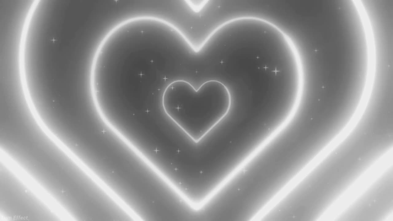 511. White Heart Tunnelš¤Romantic Neon Night Background