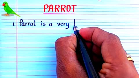 PARROT ESSAY - parrot in English - Parrot -_p1