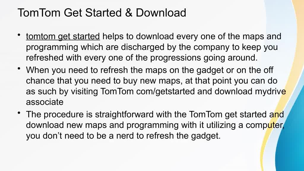 tomtom.com/getstarted