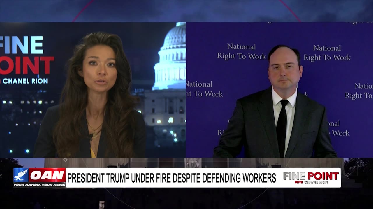 Fine Point - Unions Strike Back at President Trump - With Patrick Semmens