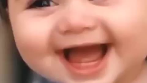 Baby laughing