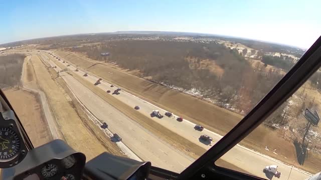 Peoples Convoy Arial View From a Chopper.