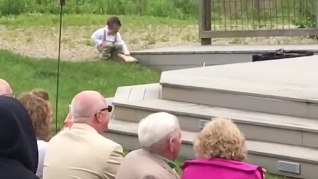 Children bring a sense of humor to a wedding!