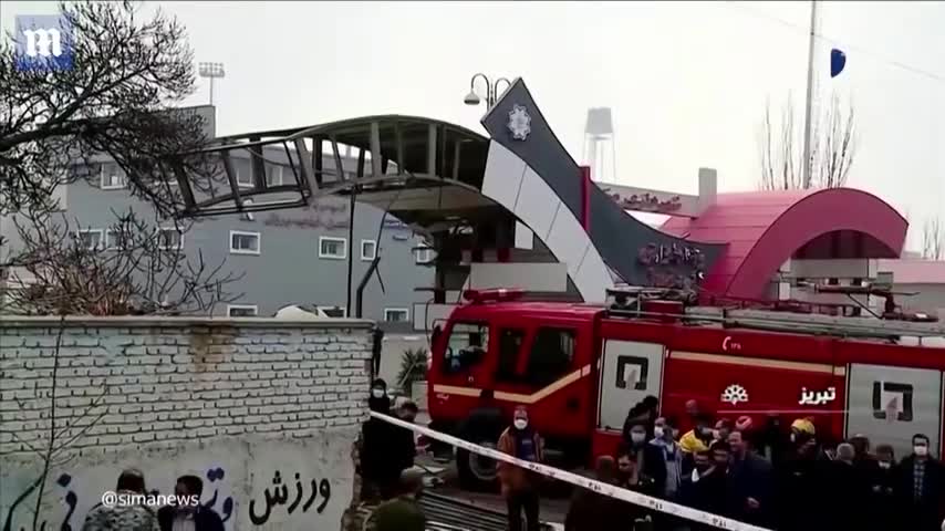 Iran military jet crash_ Three people killed after jet crashes into school and bursts into flames