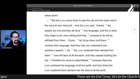 Babylon, Anti-Pentecost and the Covenant with Abraham. Genesis 11-12 (Live Service 2022 May 9)
