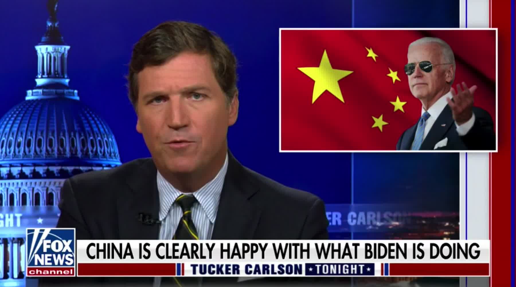 Tucker Carlson says Trudeau is a "brain-dead Prime Minister " who "is effectively a Chinese lackey."