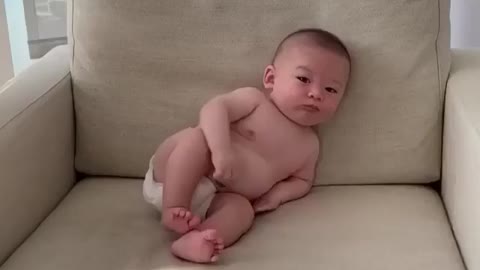 Cute baby tiggle