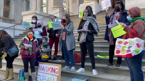 Pro-mask protest in NYC.