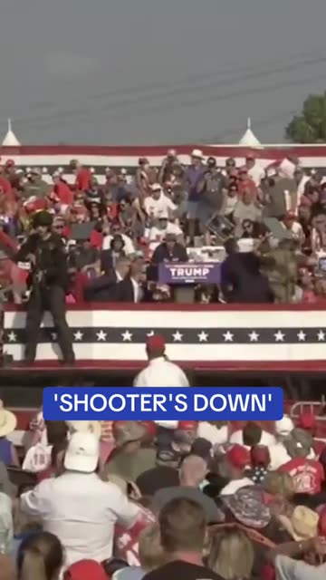 Moment Secret Service shout ‘SHOOTER’S DOWN’ at Trump rally
