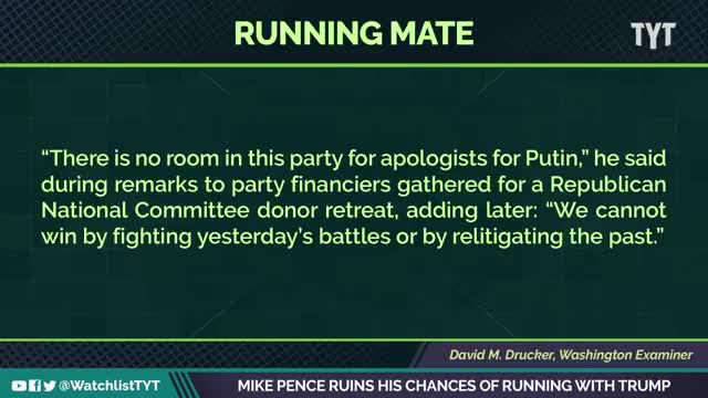 Mike Pence RUINS His Chance To Run With Trump