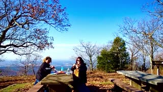 Picnic on the mountain top.