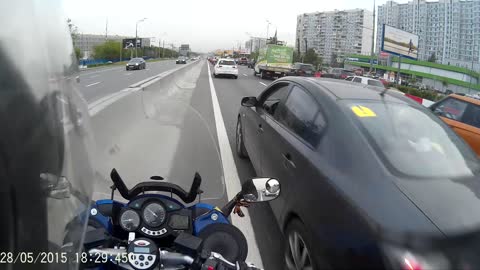 Motorcycle Accident While Driving Illegally Down the Median