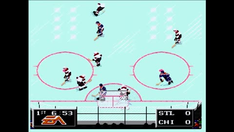 NHL94 (Sega Genesis) St. Louis vs Chicago Part1