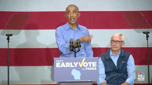 Obama Says 'Democracy Is At Stake' In Midterm Elections As He Campaigns In Wisconsin