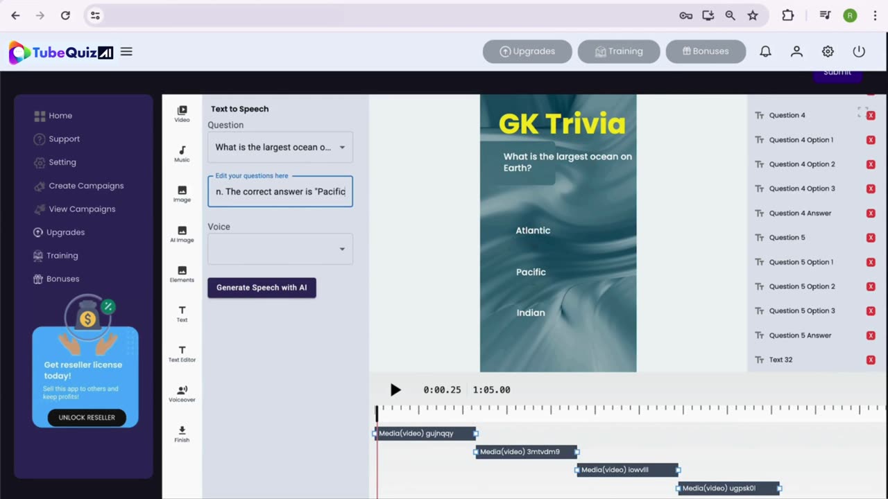 TubeQuiz AI Demo: Transforms a Single Keyword into Hundreds of Engaging Quiz Videos Instantly