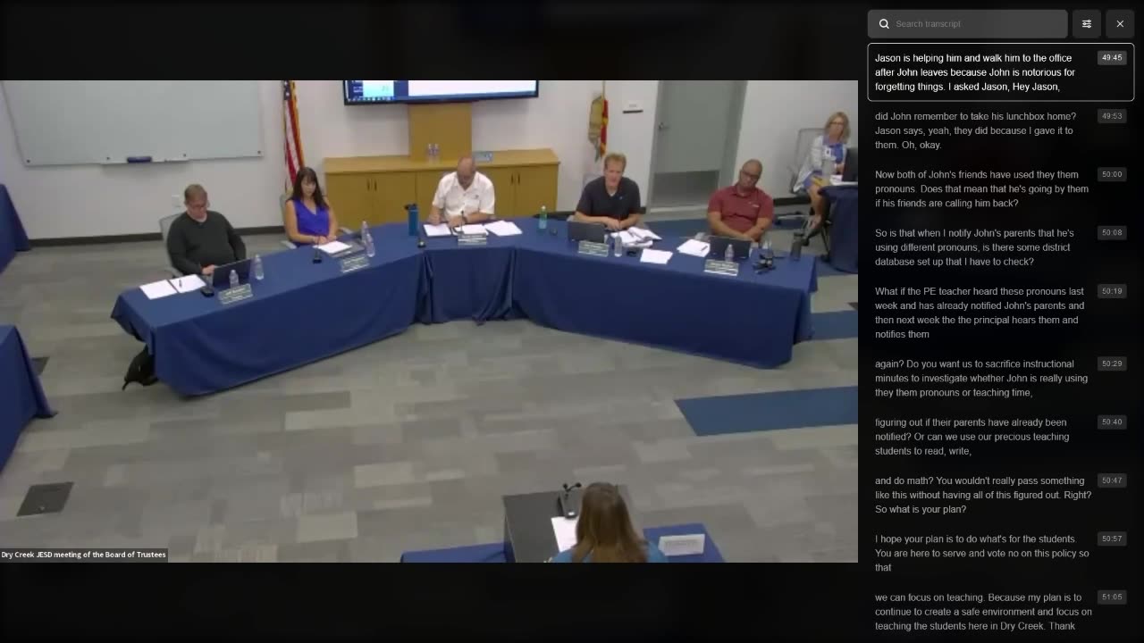 Elementary Teacher asks board what is their plan