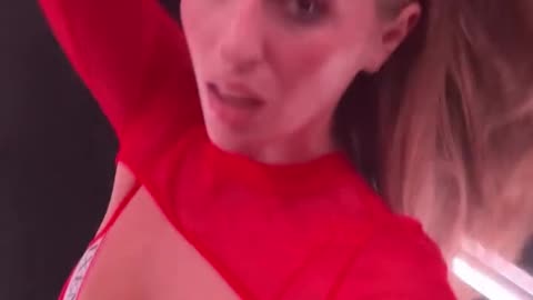 Angel young 💖 in red dress toxic look 😍 