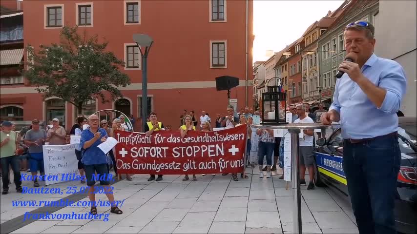 KARSTEN HILSE, MdB, AfD - 77. MAHNWACHE - BAUTZEN, Kornmarkt, 25 07 2022