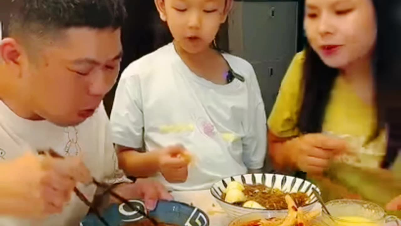 Sweet love Funny Husband And Wife Eating Food Delicious