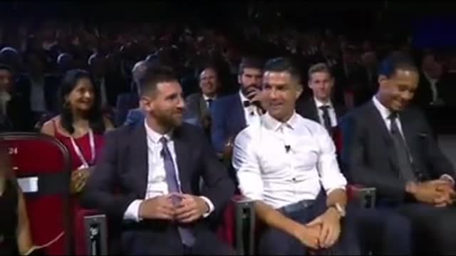 Ronaldo and Messi talking