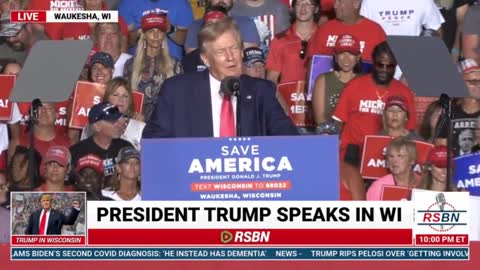 President Donald Trumps Save America Rally in Waukesha, Wisconsin.