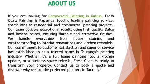 If you are looking for Commercial Painting in Kairua