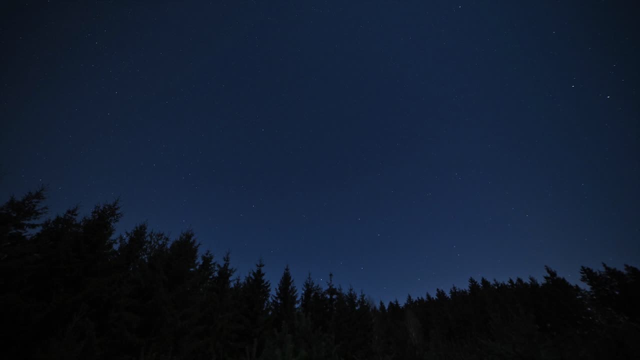 Winter night sky in central Europe