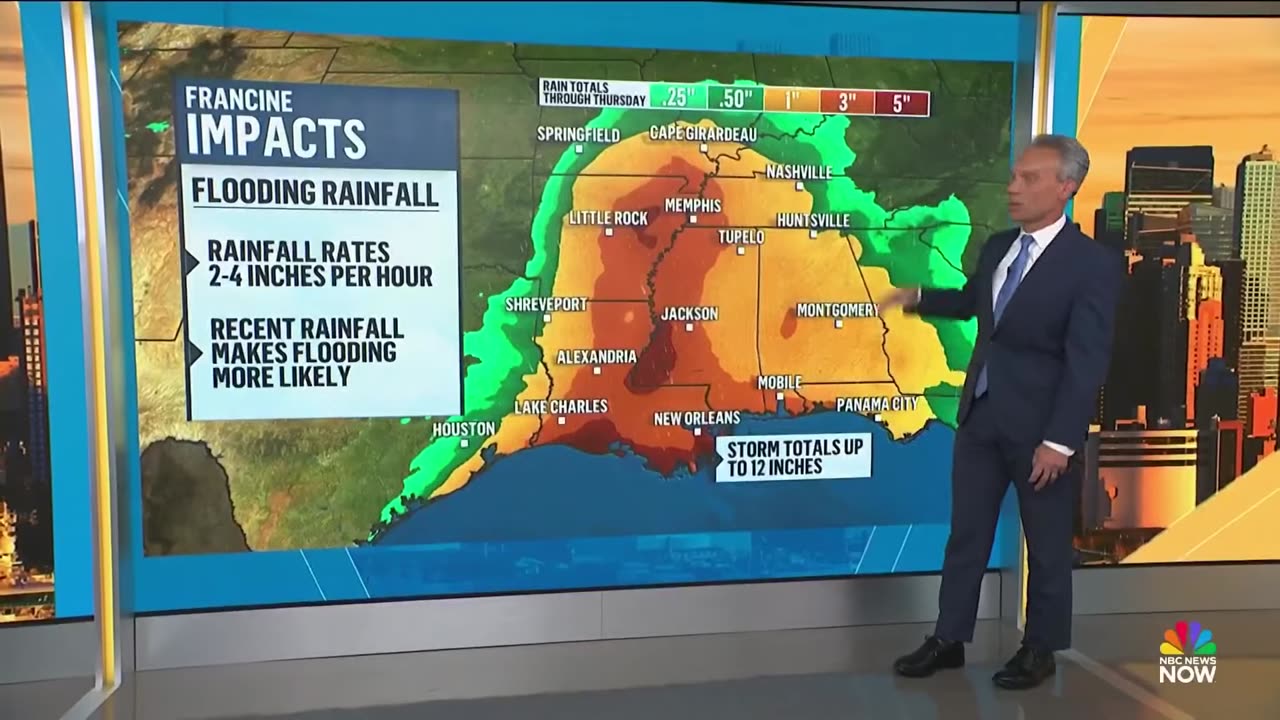 Francine expected to intensify to Category 2 hurricane as it approaches Gulf Coast