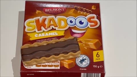 Belmont Caramel Skadoos Biscuit Bar Product vs Packshot