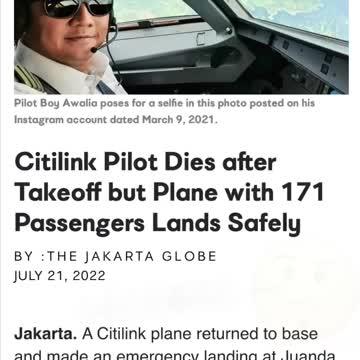 Raw Footage: I feel we’ll see more of this! A Pilot From Indonesia Died Suddenly