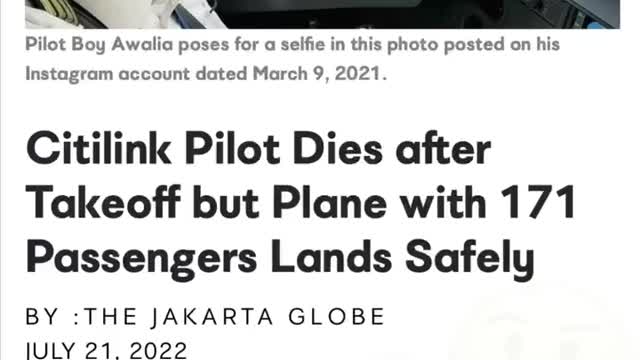 Raw Footage: I feel we’ll see more of this! A Pilot From Indonesia Died Suddenly