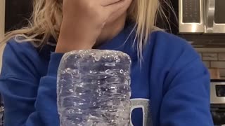 Water bottle flip and cap