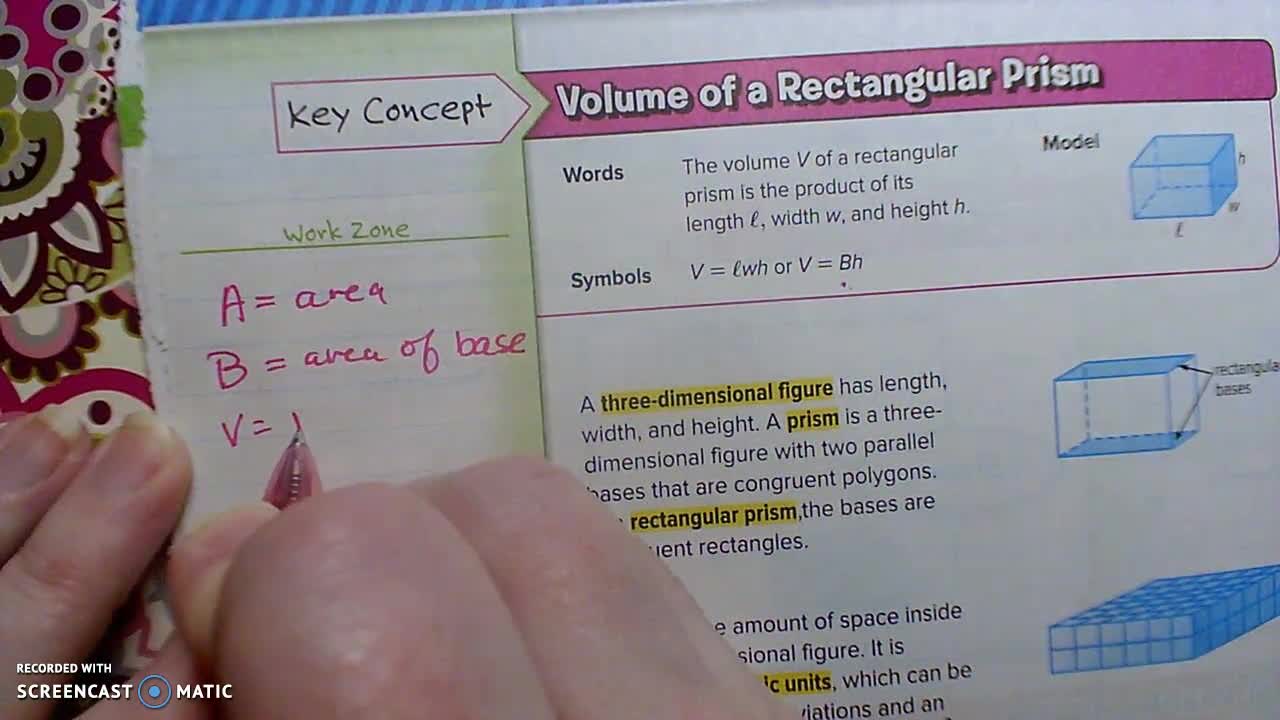 Gr 6 - Ch 10 - Lesson 1 - Volume of Rectangular Prisms