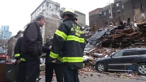 HD Video of Fire and Major building collapse 2nd Ave & 7th Street NYC - March 26, 2015