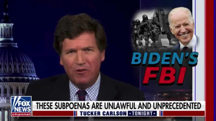 Tucker Obtains Subpoenas From DOJ To Trump Allies Demanding Personal Info