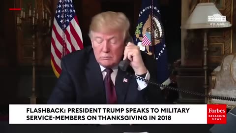 THANKSGIVING FLASHBACK: President Trump Speaks To Military Service-Members On Thanksgiving In 2018