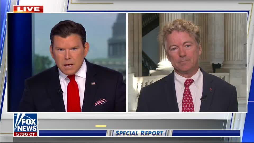 Dr. Rand Paul Joins Bret Baier on Kentucky Flooding, Tax and Spending Bill, and Gain-of-Function Hearing - August 2, 2022