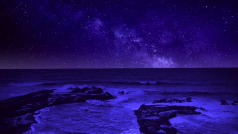 STARLIT SKY OVER THE OCEAN