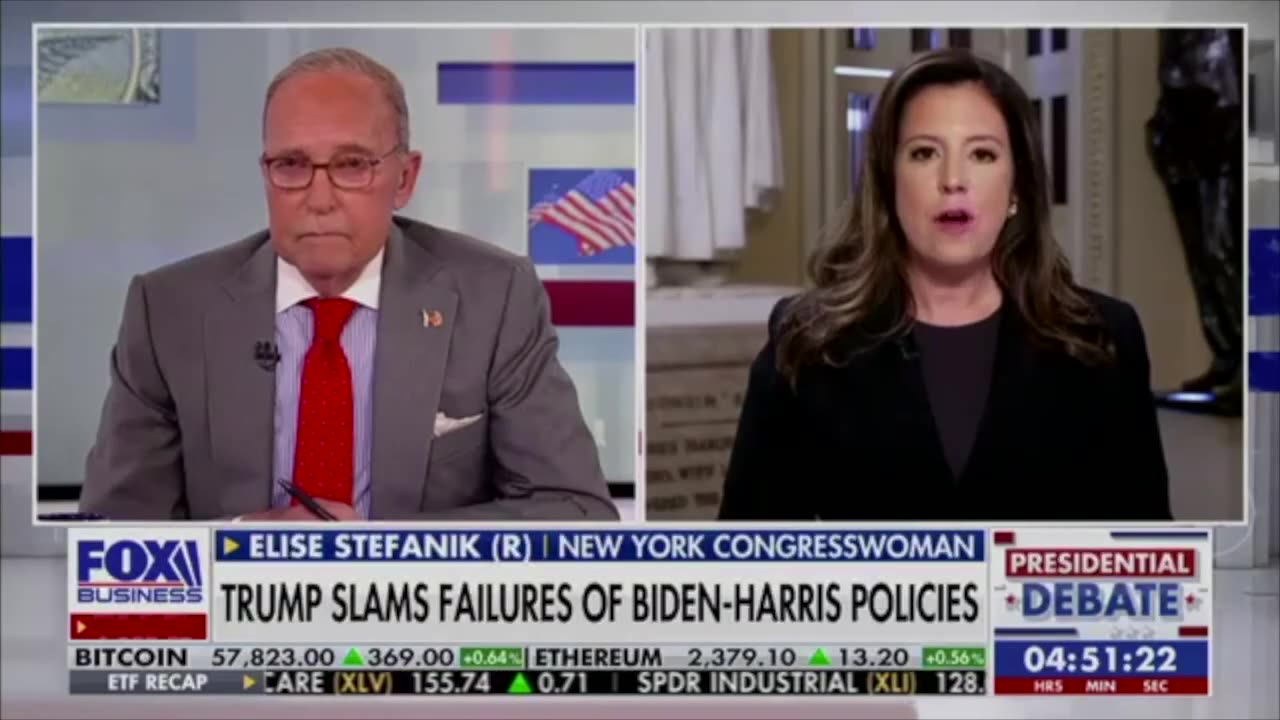 Elise Joins Larry Kudlow on Fox Business 09.10.2024