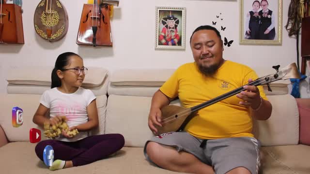 Mongolian Throat Singing With My Daughter