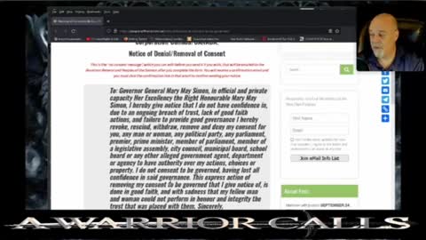 REMOVAL OF CONSENT TO BE GOVERNED! CHRISTOPHER JAMES VIDEO!