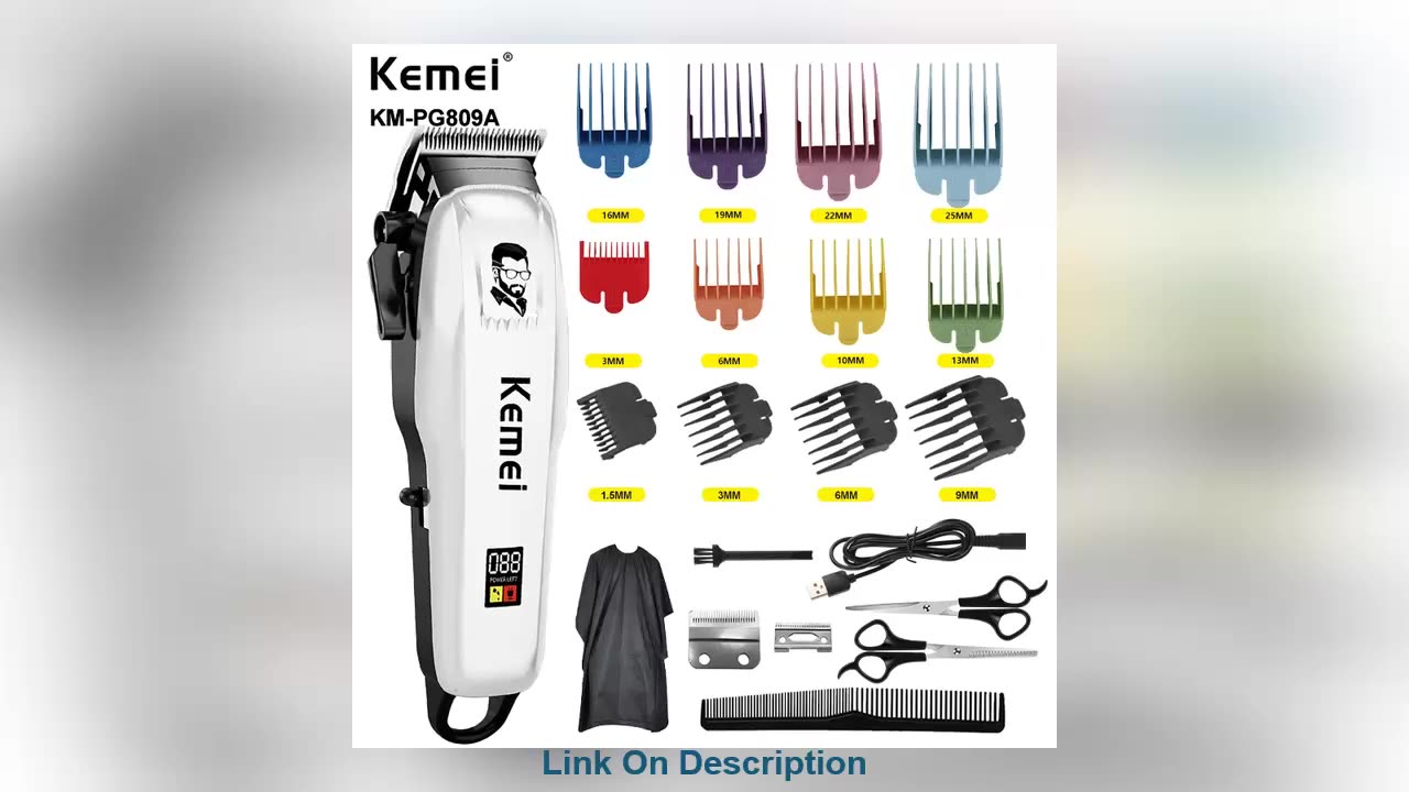 Slide Kemei KM-PG809A Electric Hair Clipper Cordless M