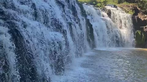 Waterfall Santa Rita in Estrela, Brazil