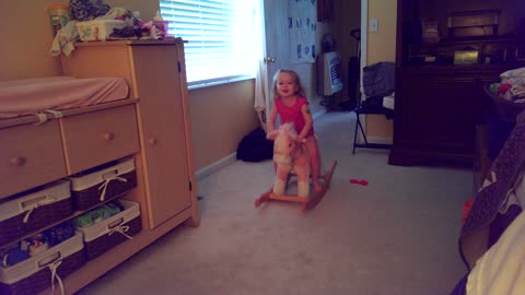 McKenna on rocking horse 7-19-14