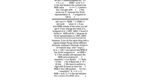 Check value of least significant bit LSB and most significant bit MSB in CC