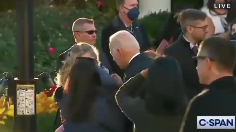 Little girl karate blocks creepy Joe Biden