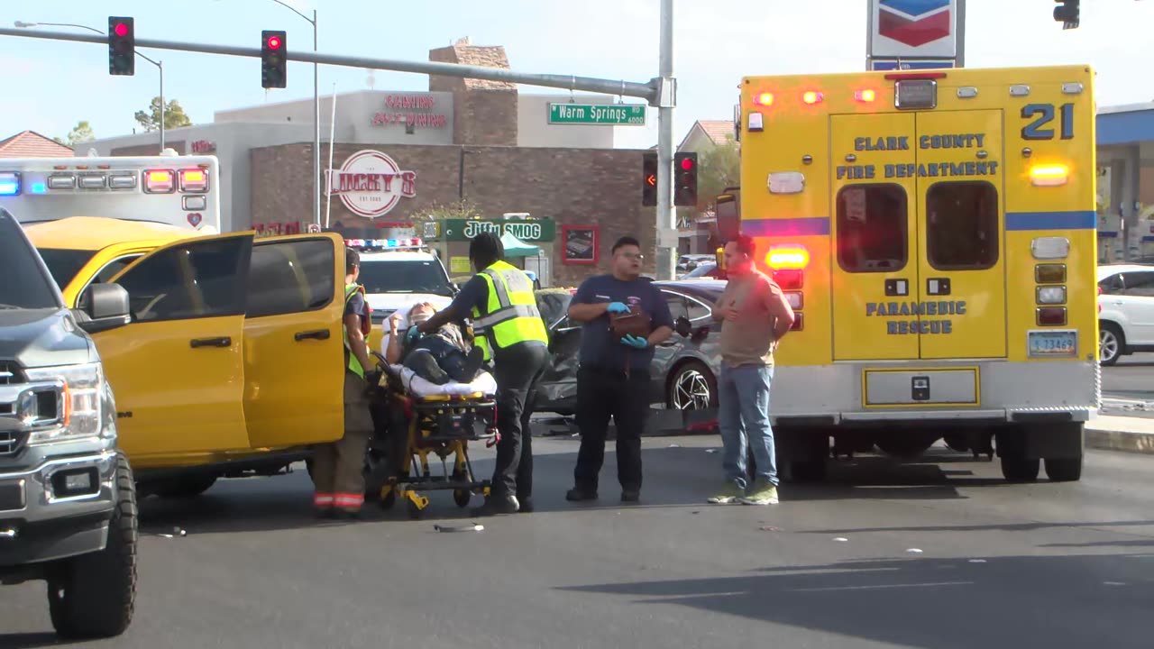 Major crash at Warm Springs/Jones Sends 4 to Hospital